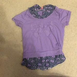 Children purple bow top